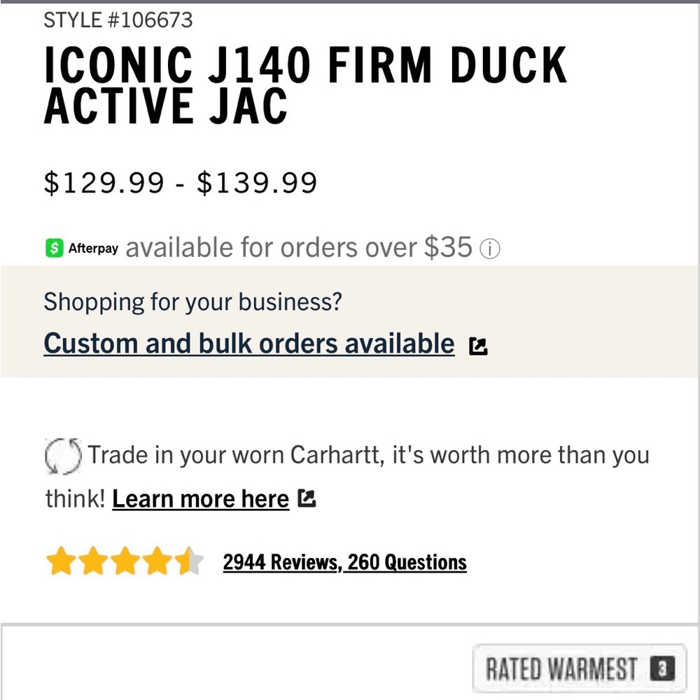 Like New Carhartt Men’s Black Jacket - Picture 10 of 10
